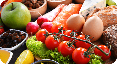 栄養バランスが考えられたメニュー